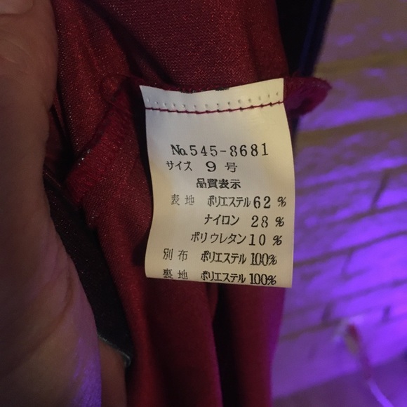 Two toned sapphire-ruby velvet dress - Picture 4 of 4